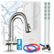 Ari Nordic Keukenmengkraan met waterfiltersysteem, omgekeerde osmose RO5 400 GPD, zonder reservoir, messing, mengkraan met twee grepen, keramische cartridge, waterbesparend, roestvrij staal