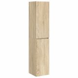 vidaXL Wandgemonteerde Badkamerkast Sonoma Eiken 33 x 34,5 x 160 cm