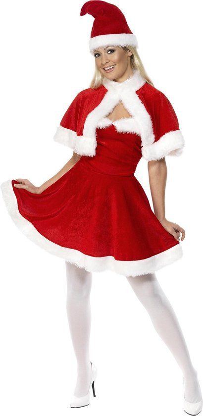 Smiffys Miss Santa Costume - Red - Women - Size L
