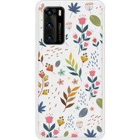 P40 Fleurs colorées Bedrukt siliconen hoesje