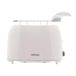 Digiquest Toast Up Broodrooster voor koude muren met tang, 750 W, 2 vakken, 7 bruiningsniveaus, stopknop, kruimelopvangbak, compact design, wit