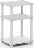 Furinno JUST 3-Tier Tool-Free Nachtkastje, Wit (Espresso)
