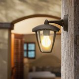 Aigostar 13UVC Applique murale - Lampe d'extérieur industrielle - Douille E27 - IP44 - Sans source lumineuse - Noir