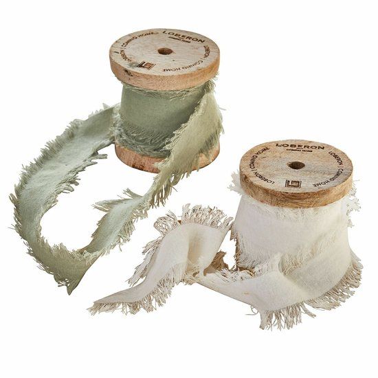 LOBERON Lint set van 2 Valethor wit/lichtgroen