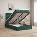 Prolenta Maison Exclusive - Ottoman bed met matras, donkergroen, 120 x 190 cm, fluweel