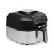 Wintem Digitale luchtfriteuse 5,6 l en 1750 W - kook- en grillfunctie in 1 - kookprogramma voor friet, vis, vlees en groenten - inclusief uitneembare mand, receptenboek en thermometer