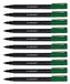 Q-Connect CD/DVD/BD Marker Pen Dikte: 0,6 mm/Groen/10 Stuks