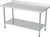 Combisteel Table de travail professionnelle démontable en acier inoxydable | Étagère inférieure | Rebord | Démontable | 70cm