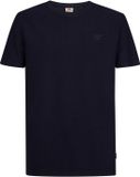 Petrol Industries Heren T-shirt met structuur Yates - Royal Navy - Maat XXXL