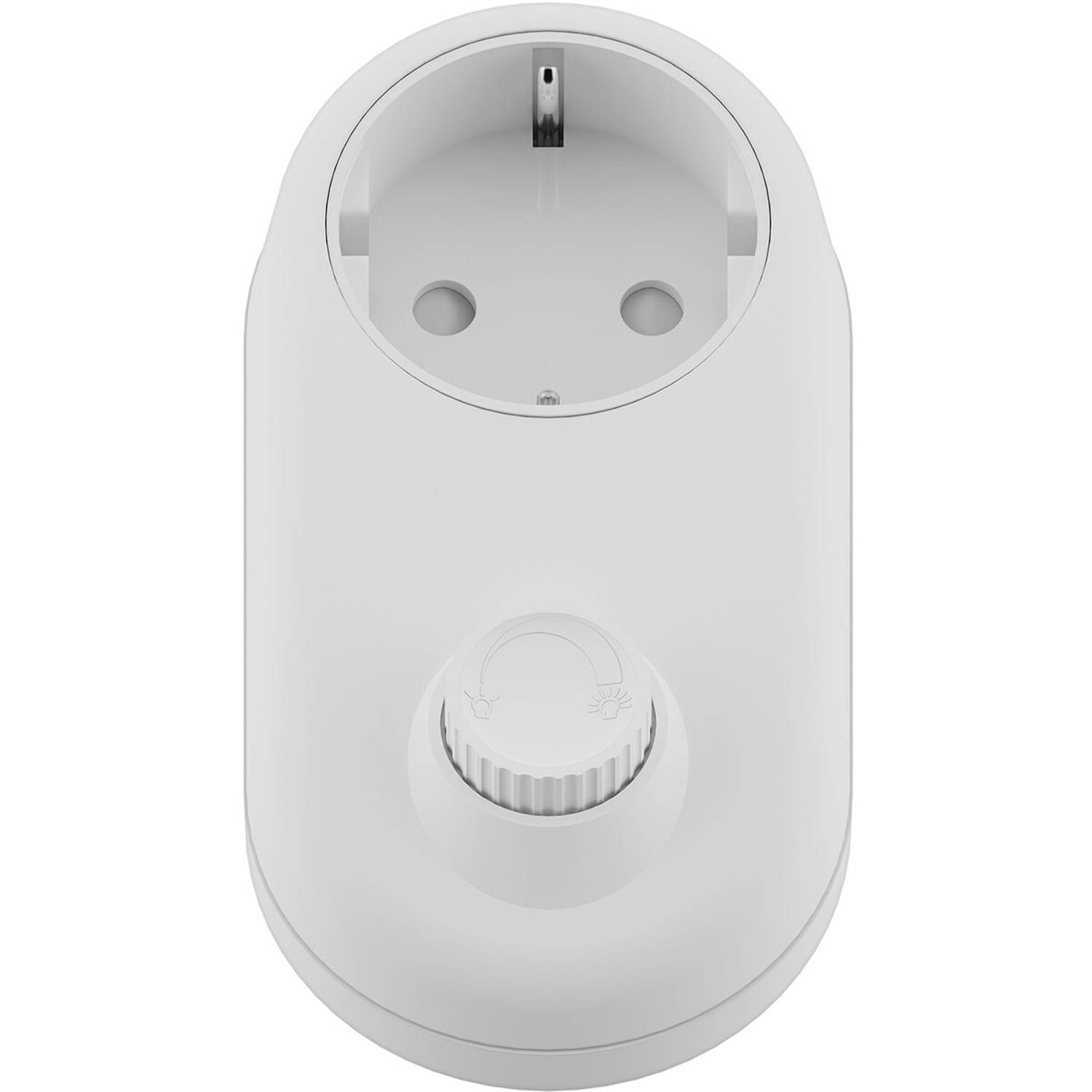 Calex Led Stekkerdimmer Opbouw Enkel Knop 3-24W Mat Wit