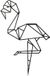 Homemania Wanddecoratie Flamingo Staal Zwart 31x50 cm