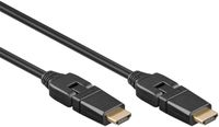 Goobay HDMI 2.0 Kabel - 4K 60Hz - Volledig draaibaar - Verguld - 3 meter - Zwart