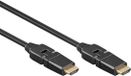 Goobay HDMI 2.0 Kabel - 4K 60Hz - Volledig draaibaar - Verguld - 3 meter - Zwart