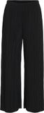 VILA Dames Culotte met elastische tailleband Zachte Geplooide Broek van gerecycled polyester - Zwart - XXL