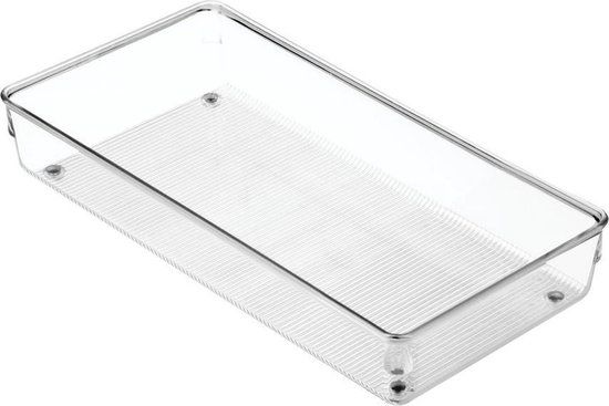 iDesign Linus Lade Organiser - Transparant - 30.5 x 15.2 x 5.3 cm
