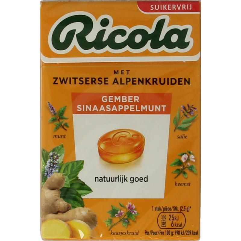 Gember Sinaasappel Munt Suikervrij 50 Gram
