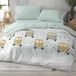 Burrito Blanco Bedrukte dekbedovertrekken, 135 cm brede bedden (+ beschikbare maten), design 107, kleur mintgroen (135 x 190/200 cm)
