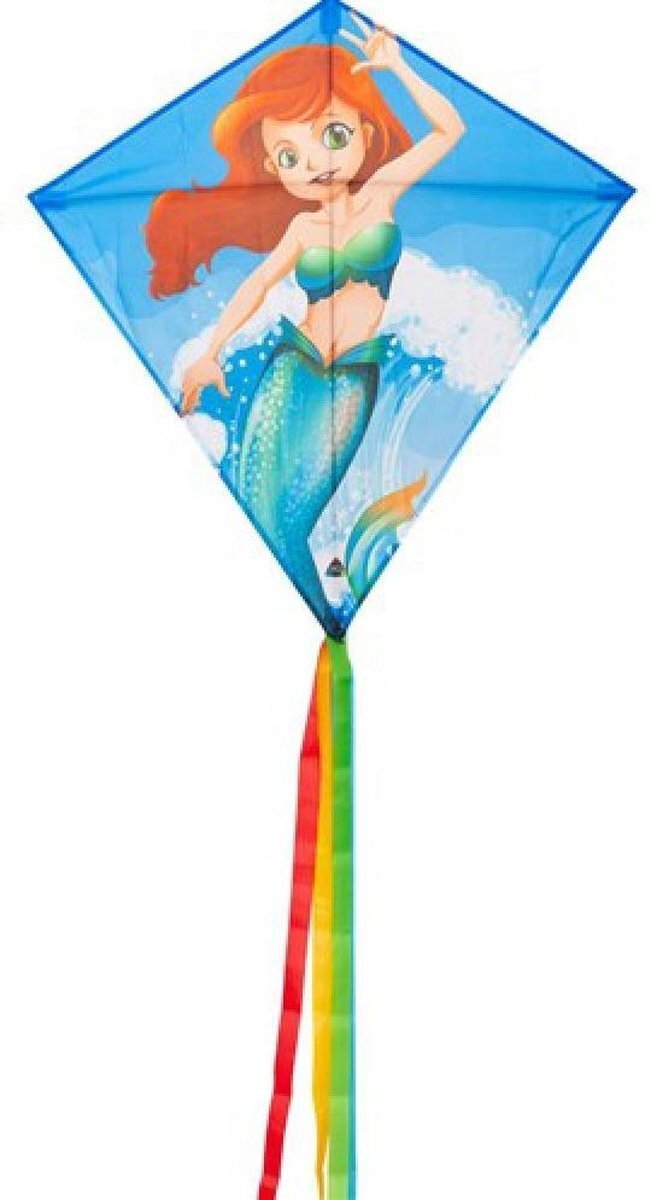 HQ Kites Vlieger Eddy Mermaid 68 Cm Polyester Blauw 3-delig