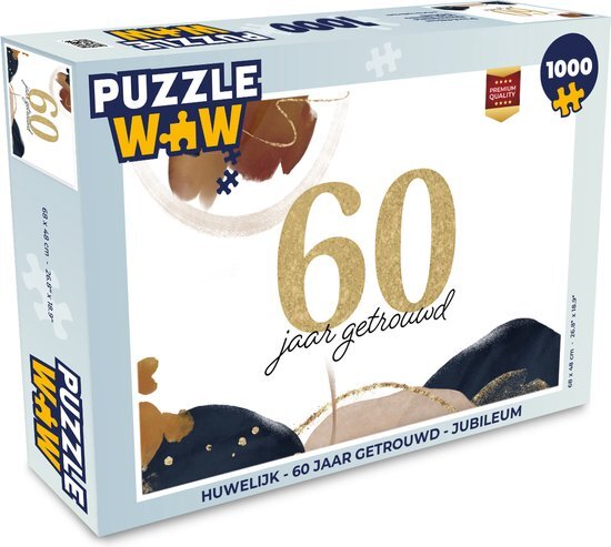 MuchoWow Puzzel Jubileum - Spreuken - Trouwdag - 60 jaar getrouwd - Quotes - Legpuzzel - Puzzel 1000 stukjes volwassenen