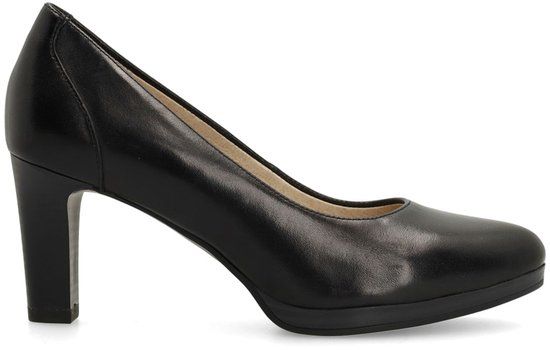 No Stress - Dames - Zwarte leren pumps - Maat 38
