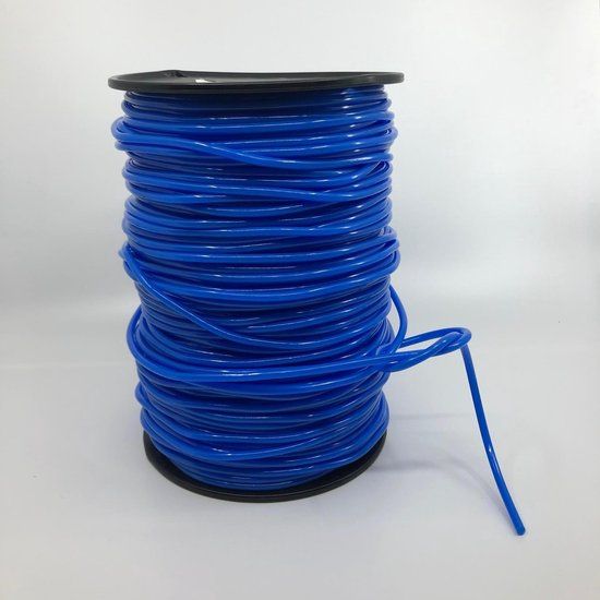 Springtouw Op Rol Blauw 120 Meter - Ouderwets Springtouw - Kunststof