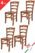 t m c s Tommychairs Cuore - Eetkamerstoelen - Set van 4 - Kersenhout