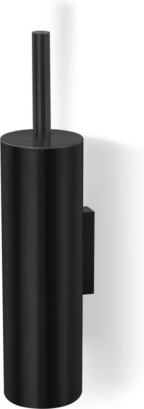 ZACK Tubo Toiletborstelset - Zwart - Wandmontage - RVS