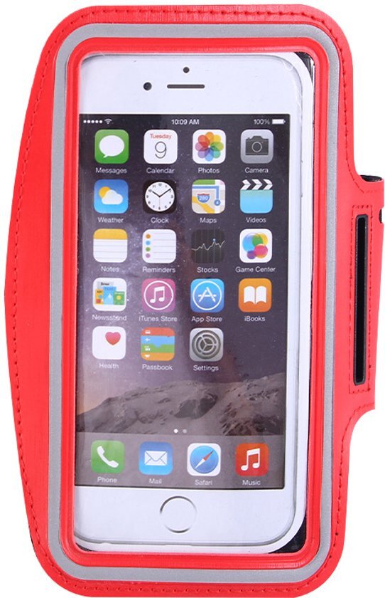 pearlycase Sportarmband Hardloopband Rood voor Apple iPhone X