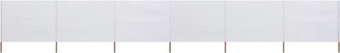 vidaXL - Windscherm - 6-panelen - 800x160 cm - stof - zandwit