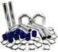 Intercooler-pijpset - Turbo-luchtkoeler leidingen 7,6 cm - Universeel toepasbaar - Aluminiumbuizen - Siliconen slangen - Geschikt voor turbosystemen - Blauw