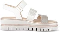 Gabor - Dames - Platte Sandalen - Wit/Combi - Maat 38