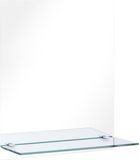 vidaXL Wandspiegel met Schap - 20x40 cm - Gehard Glas - Zilver