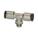 Riegler T-steekschroefverbinding "click-clock" draaibaar, G 3/8 a., voor buitenslang Ø 10 mm, werkdruk max. 16 bar, messing niet, SW 17