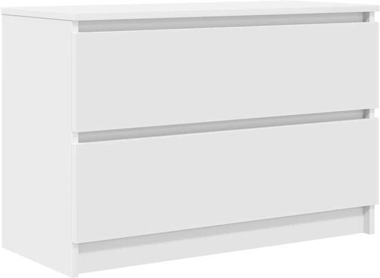 vidaXL Tv-meubel 80x35x54 cm spaanplaat wit