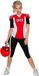 Wilbers American Football Kostuum Rood/Zwart Vrouw - Maat 48