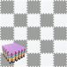 QQC-ALb18N Tapis de jeu Mousse EVA souple pour bébé au sol - 18 dalles 1 cm blanc gris