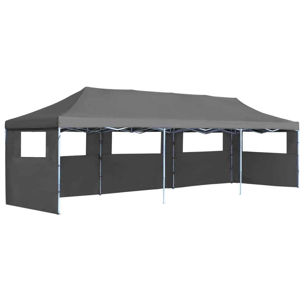 vidaXL Vouwtent pop-up met 5 zijwanden 3x9 m antraciet