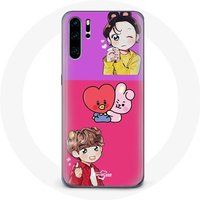 Maniacase Etui voor Huawei P30 Pro BTS BT21 Cooky Et Tata Bangtan V Et Jungkook Fanart