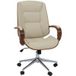 Mendler Chaise de bureau HWC-O83, chaise pivotante, fauteuil de direction, similicuir (280 g/m²) bois courbé certifié MVG aspect