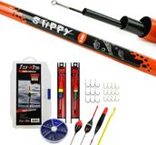 Fish-Xpro Vaste hengelset 5m - Telescoop Hengel - Witvisset - Visset - Dobberset - Opbergdoos - Tuigjes - Dobbers - Vishaken - Vislood - Hakensteker - Onthaker - 29-Delig