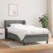 Maison Exclusive - Sommier à lattes de lit avec matelas Gris foncé 100x200cm Tissu
