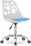 Leobert PRINT Bureaustoel Wit-Blauw