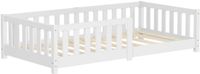 ML-design Kinderbed 80x160 cm met lattenbodem en uitvalbeveiliging wit grenenhout