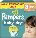 Pampers Baby Dry Luiers Maat 3 (6-10 kg) - 136 stuks
