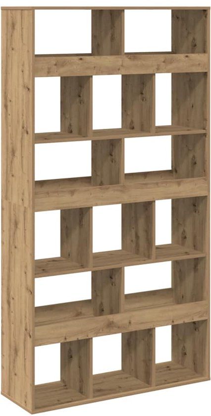 vidaXL Boekenkast 100x33x187,5 cm bewerkt hout artisanaal eikenkleurig