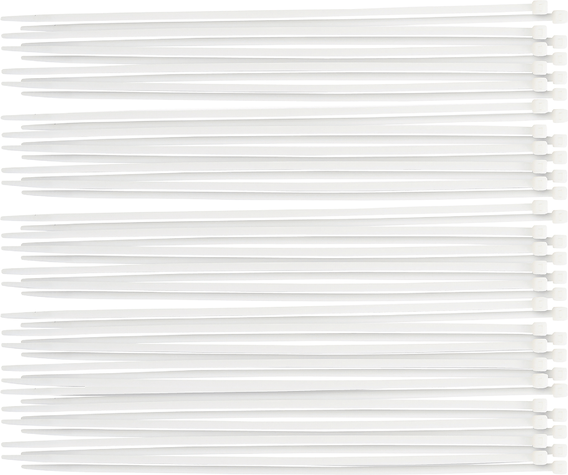 KRAFTMANN 80772 Kabelbinders - wit - 4.8mm x 300mm - 50 stuks