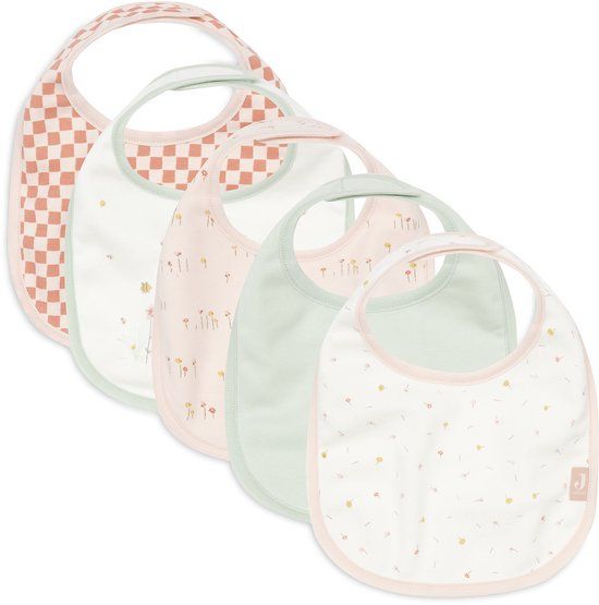 Jollein Slabbetjes Jersey Waterproof - 5 Stuks - Pretty Picnic