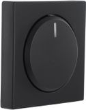 Busch-Jaeger Future Linear - plaque centrale - avec bouton - variateur - noir