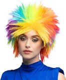 Boland Pruik Punky rainbow Multi - Hanenkam - Kort - Unisex