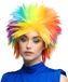 Boland Pruik Punky rainbow Multi - Hanenkam - Kort - Unisex